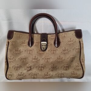 Dooney & Bourke Beige and Brown Tote Bag Purse